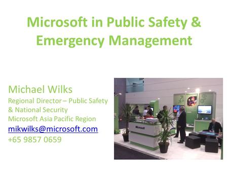 Microsoft in Public Safety & Emergency Management