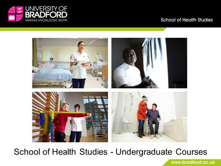 School of Health Studies - Undergraduate Courses.