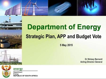 Strategic Plan, APP and Budget Vote