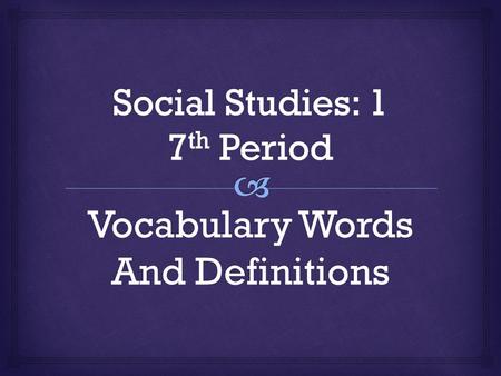 Vocabulary Words And Definitions.   Elections held in order to pick candidates running for election. Primaries.