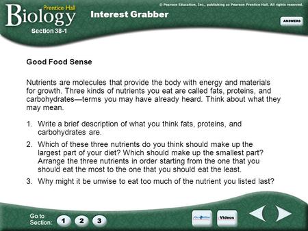 Interest Grabber Good Food Sense