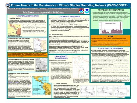 Michael W. Douglas, National Severe Storms Laboratory - Javier Murillo, CIMMS / University of Oklahoma  SCOPE The.