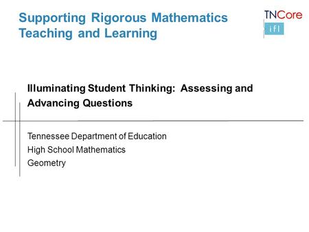 Supporting Rigorous Mathematics Teaching and Learning