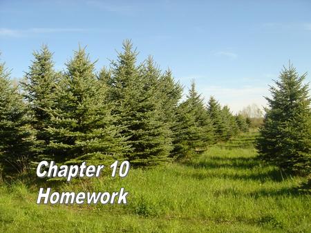 Chapter 10 Homework.