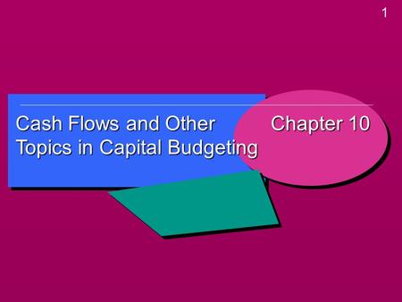 1 Cash Flows and Other Topics in Capital Budgeting Chapter 10.