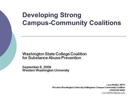 Developing Strong Campus-Community Coalitions