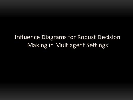 Influence Diagrams for Robust Decision Making in Multiagent Settings.