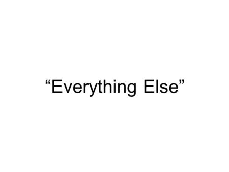 “Everything Else”. Find all substrings We’ve learned how to find the first location of a string in another string with find. What about finding all matches?