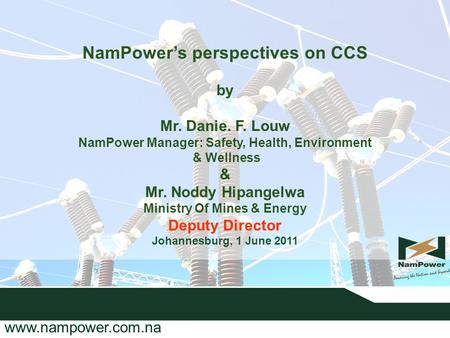 NamPower’s perspectives on CCS