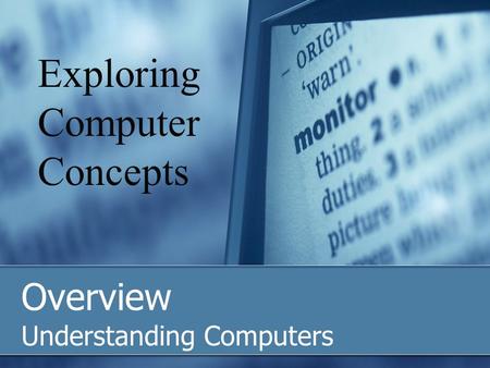 Understanding Computers