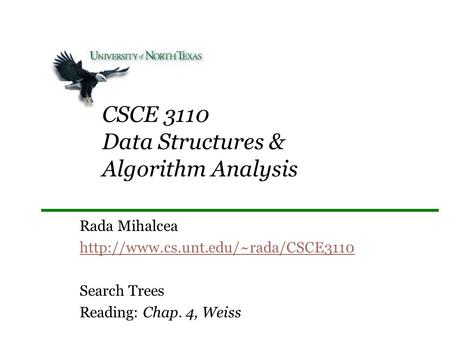 CSCE 3110 Data Structures & Algorithm Analysis