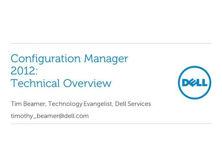 Configuration Manager 2012: Technical Overview. Global Marketing Session Takeaways Review the major themes for ConfigMgr 2012 Migration from ConfigMgr.