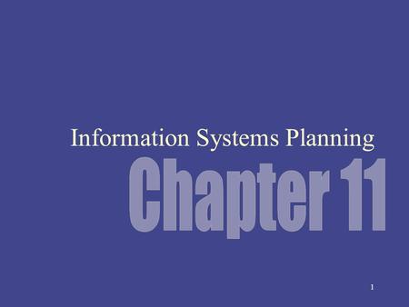 Information Systems Planning