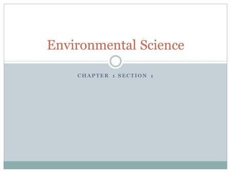 Environmental Science