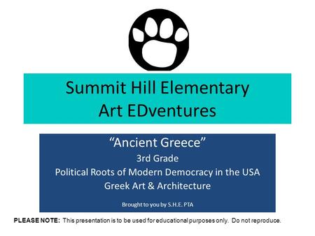 Summit Hill Elementary Art EDventures