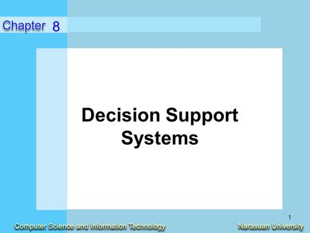 Decision Support Systems