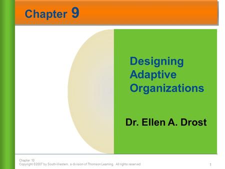 Designing Adaptive Organizations