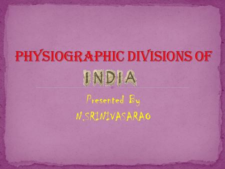 Physiographic divisions of