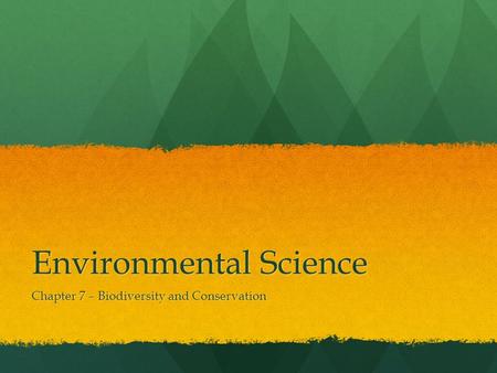 Environmental Science