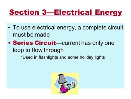 Section 3—Electrical Energy