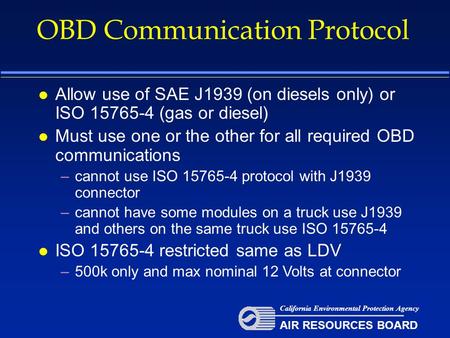 OBD Communication Protocol