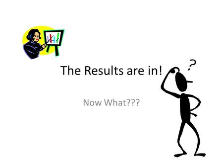 The Results are in! Now What???. Information available Group reports – Summary Report (Bar chart) – Progress Report (Box plot, aka box-n-whisker) Individual.