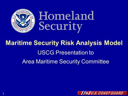 Maritime Security Risk Analysis Model