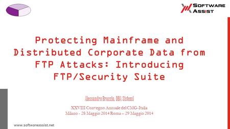 Www.softwareassist.net Protecting Mainframe and Distributed Corporate Data from FTP Attacks: Introducing FTP/Security Suite Alessandro Braccia, DBA Sistemi.