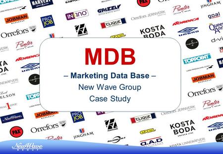 MDB – Marketing Data Base – New Wave Group Case Study.