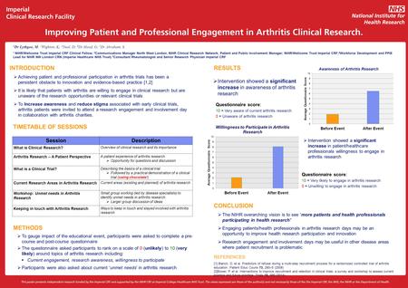 1 Dr Lythgoe, M; 2 Wighton, K; 3 Neal, D; 4 Dr Hood, G; 5 Dr Abraham, S, 1 NIHR/Wellcome Trust Imperial CRF Clinical Fellow; 2 Communications Manager North.
