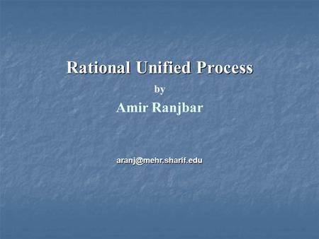 Rational Unified Process