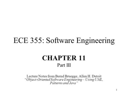 ECE 355: Software Engineering