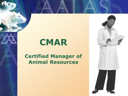 CMAR Certified Manager of Animal Resources