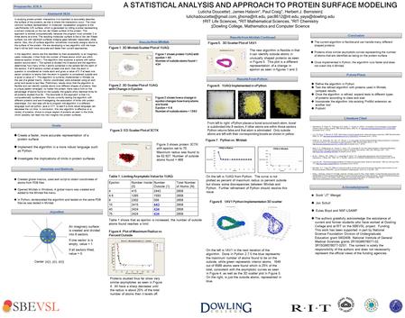 In studying protein-protein interactions it is important to accurately describe the surface of the proteins, as that is where the interactions occur. The.