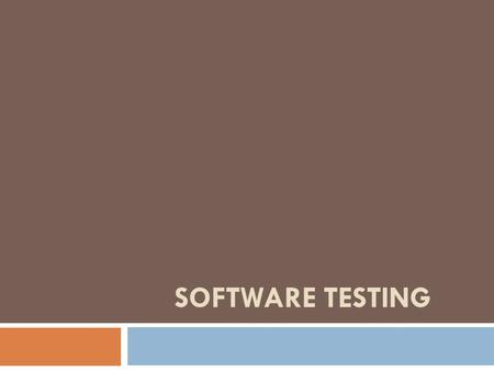 Software testing.