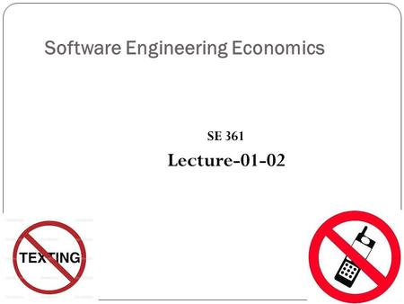 Software Engineering Economics