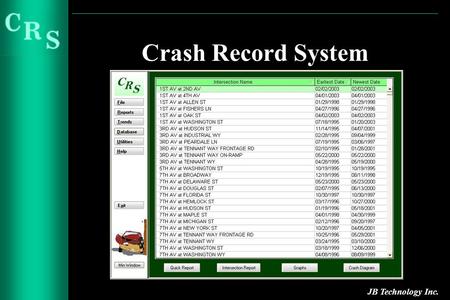 Crash Record System JB Technology Inc.. Introduction Crash Record System (CRS) was designed specifically for the State of Washington and was developed.