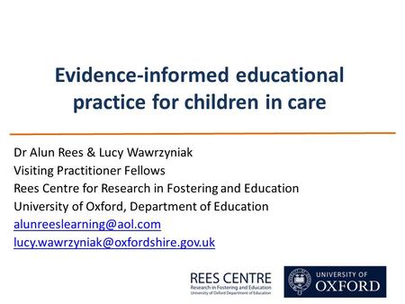 Evidence-informed educational practice for children in care