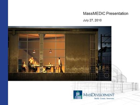 MassMEDIC Presentation July 27, 2010. 2 Background The Emerging Technology Fund (“The Fund”) was established in December of 2004 through an Enabling Act.