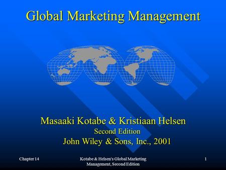 Global Marketing Management