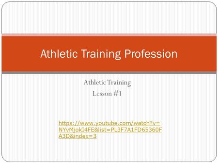 Athletic Training Profession