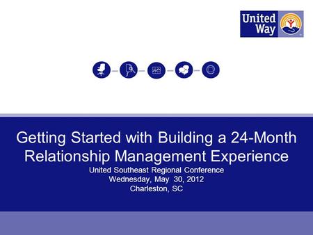 Getting Started with Building a 24-Month Relationship Management Experience United Southeast Regional Conference Wednesday, May 30, 2012 Charleston, SC.