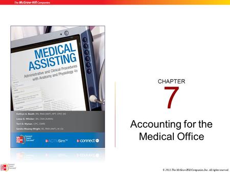 CHAPTER © 2011 The McGraw-Hill Companies, Inc. All rights reserved. 7 Accounting for the Medical Office.