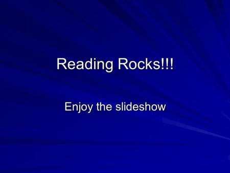 Reading Rocks!!! Enjoy the slideshow. AMAZING SCIENCE FICTION By: K P.