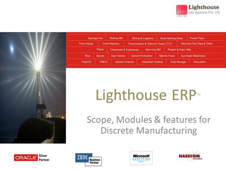 Scope, Modules & features for Discrete Manufacturing