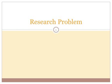 Research Problem.