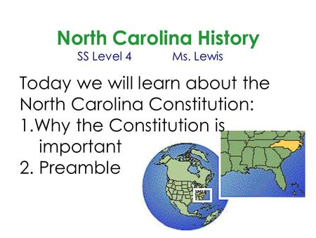 North Carolina History