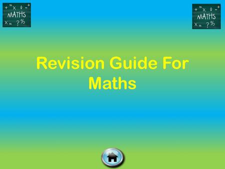 Revision Guide For Maths