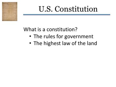 What is a constitution? The rules for government