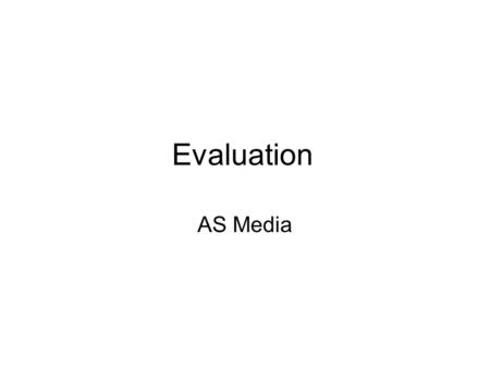 Evaluation AS Media. How does your Media product use conventions On my music magazine I chose to not follow the normal conventions that are used in published.